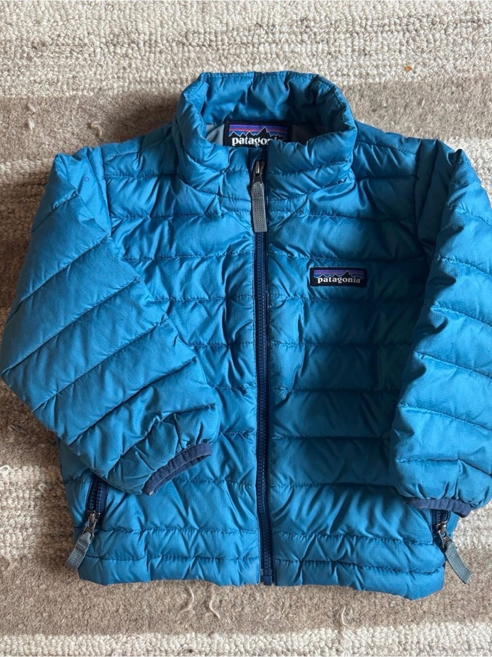 Patagonia Kids Blue Quilted Puffer Jacket